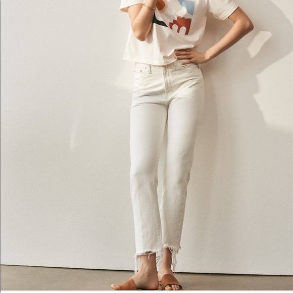 madewell perfect summer jean white